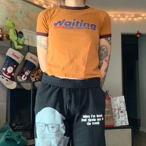 Waiting for Friday ringer tee